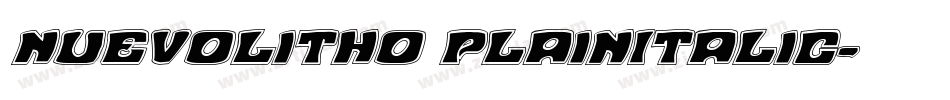 NuevoLitho PlainItalic字体转换
